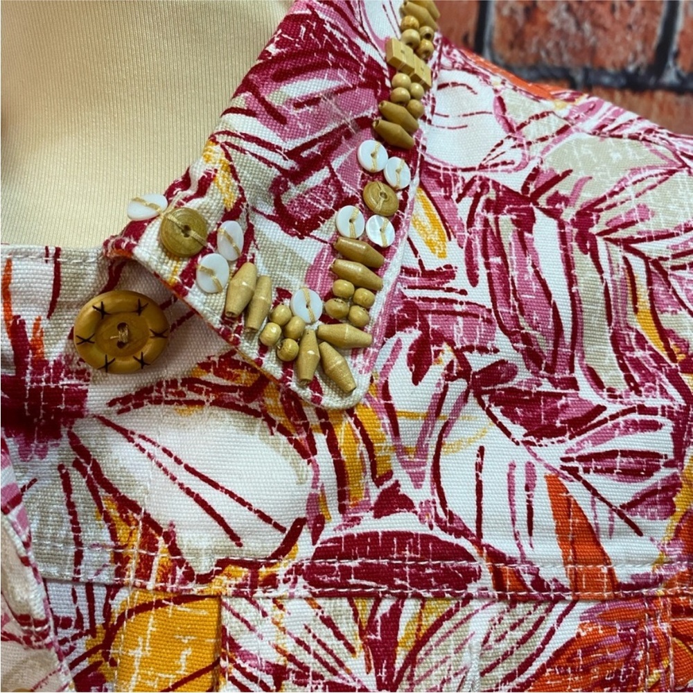 Ruby Rd Tropical Print Beaded Jacket - image 4